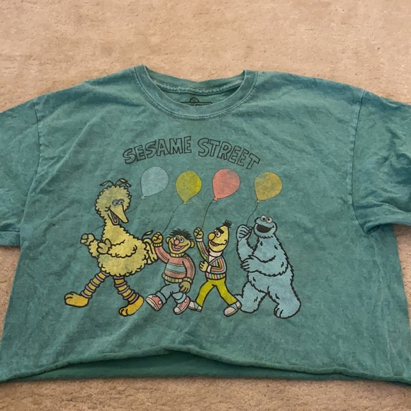 Urban Outfitters Tops - Urban Outfitters Acid Wash Sesame Street Balloon T